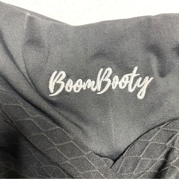 BoomBooty Legging Textured Pattern Black Size Large - Picture 2 of 13